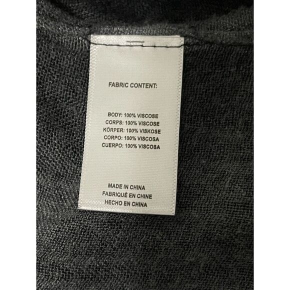 FREE PEOPLE One Size Gray High Low Ruana‎ Shawl Wrap Cardigan Lagenlook Boho - Picture 5 of 7